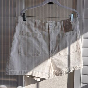 Madewell. Size 31. Cream Jean Shorts High-Rise Sailor shorts